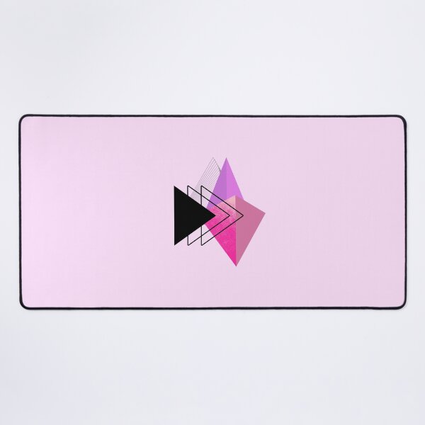 Item preview, Abstract Line Art I Triangles(pink, lilac, purple and black MINIMALIST ART) designed and sold by YohanysDesigns.