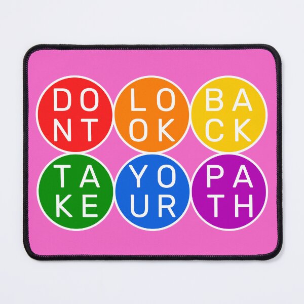 Item preview, Don't look back, take your path - Basic colors rainbow 3x2 Circles designed and sold by RainbowWordLand.