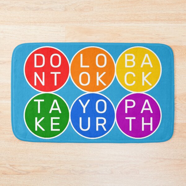 Item preview, Don't look back, take your path - Basic colors rainbow 3x2 Circles designed and sold by RainbowWordLand.
