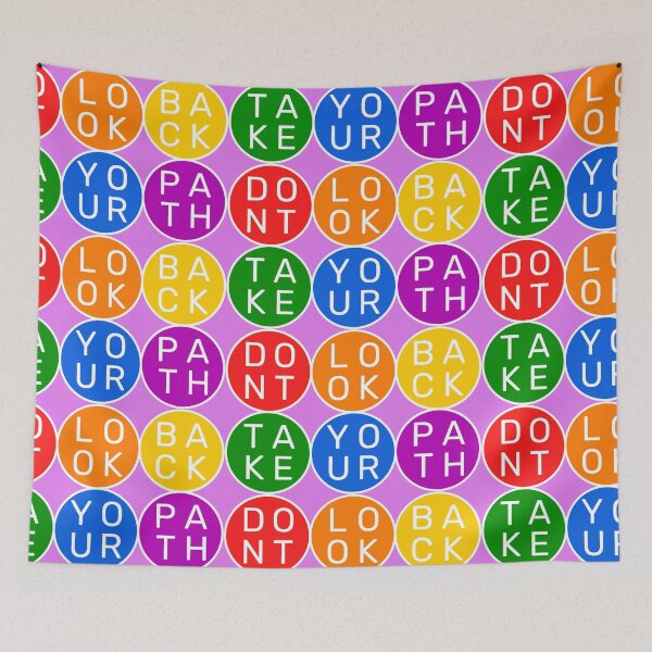 Item preview, Don't look back, take your path - Basic colors rainbow 3x2 Circles designed and sold by RainbowWordLand.