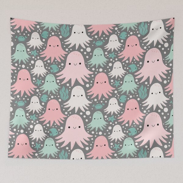 Item preview, Cute Octopus on Gray designed and sold by Heather Rosas.