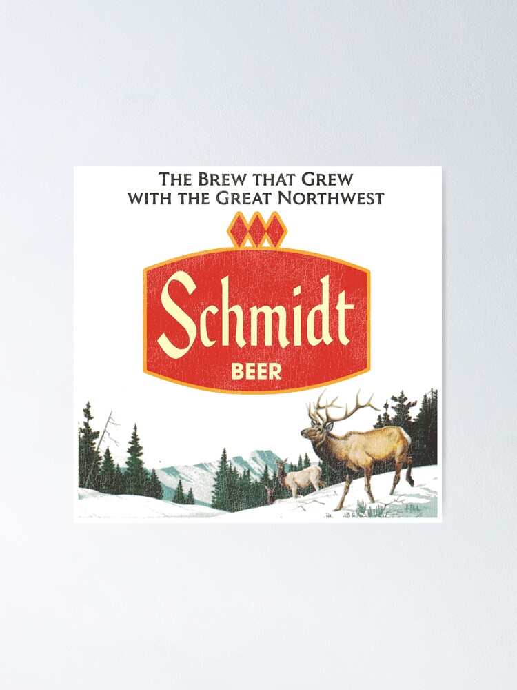 Aperçu 1 sur 3. Poster avec l'œuvre Schmidt Beer Retro Defunct Nature Scene créée et vendue par ourkid.