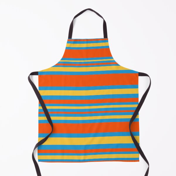 Item preview, Retro Modern Horizontal Stripe Pattern Orange Blue Yellow designed and sold by kierkegaard.