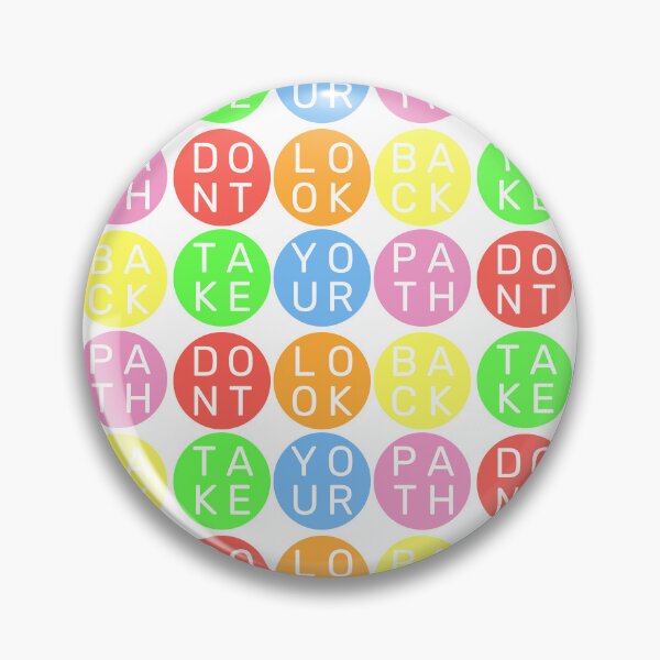 Item preview, Don't look back, take your path - Pastel colors rainbow 3x2 Circles designed and sold by RainbowWordLand.