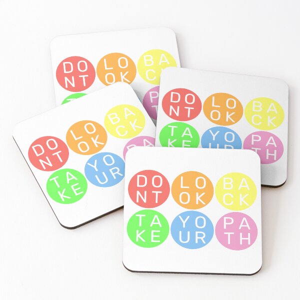 Item preview, Don't look back, take your path - Pastel colors rainbow 3x2 Circles designed and sold by RainbowWordLand.