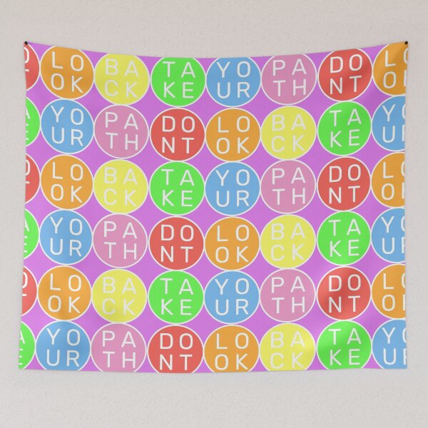 Item preview, Don't look back, take your path - Pastel colors rainbow 3x2 Circles designed and sold by RainbowWordLand.