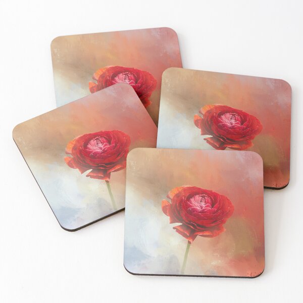 Item preview, Bright Red Ranunculus One designed and sold by Elisabeth Lucas.