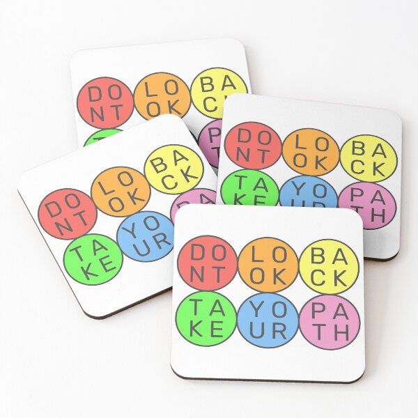 Item preview,  Don't look back, take your path - Pastel colors rainbow 3x2 Circles - Dark text designed and sold by RainbowWordLand.