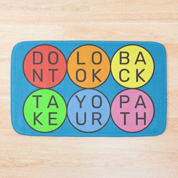 Item preview,  Don't look back, take your path - Pastel colors rainbow 3x2 Circles - Dark text designed and sold by RainbowWordLand.