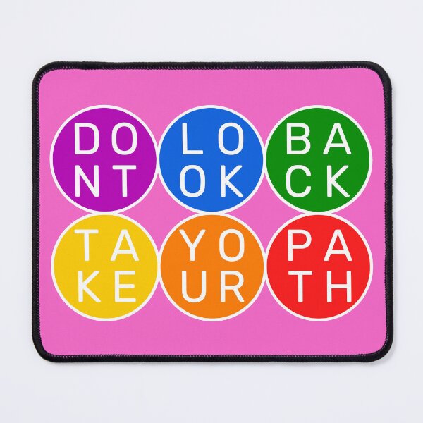Item preview, Don't look back, take your path - Basic colors rainbow 3x2 Circles - Violet to red designed and sold by RainbowWordLand.