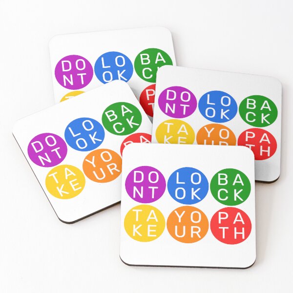 Item preview, Don't look back, take your path - Basic colors rainbow 3x2 Circles - Violet to red designed and sold by RainbowWordLand.