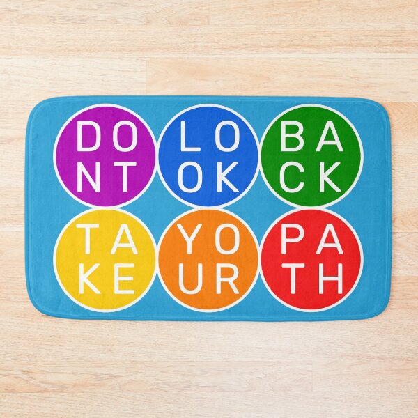 Item preview, Don't look back, take your path - Basic colors rainbow 3x2 Circles - Violet to red designed and sold by RainbowWordLand.