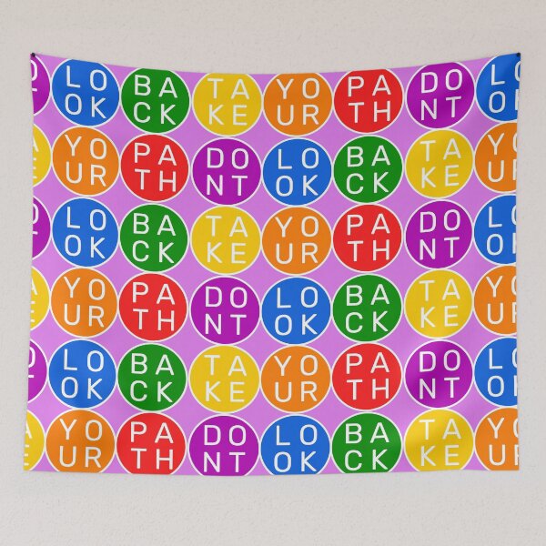 Item preview, Don't look back, take your path - Basic colors rainbow 3x2 Circles - Violet to red designed and sold by RainbowWordLand.