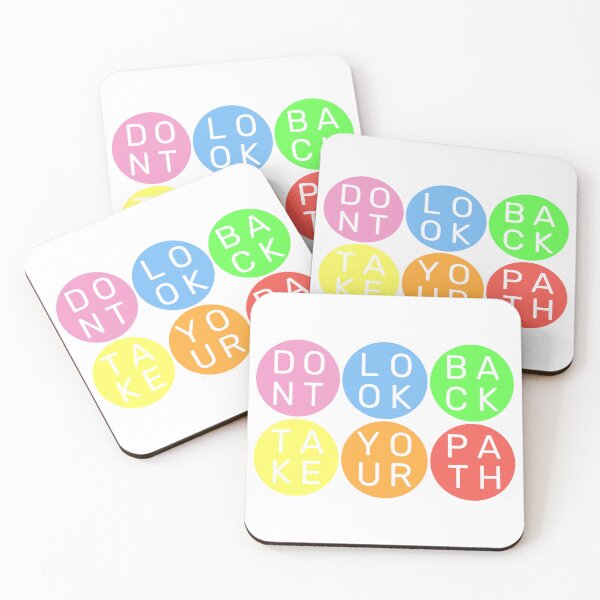 Item preview, Don't look back, take your path - Pastel colors rainbow 3x2 Circles - Violet  to red designed and sold by RainbowWordLand.