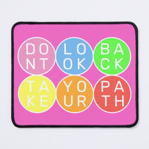 Item preview, Don't look back, take your path - Pastel colors rainbow 3x2 Circles - Violet to red designed and sold by RainbowWordLand.