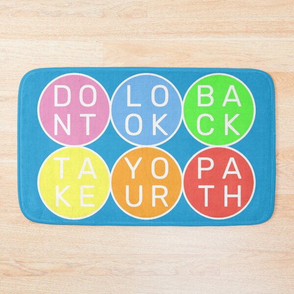 Item preview, Don't look back, take your path - Pastel colors rainbow 3x2 Circles - Violet  to red designed and sold by RainbowWordLand.