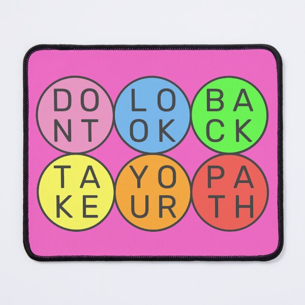 Item preview, Don't look back, take your path - Pastel colors rainbow 3x2 Circles - Dark text - Violet to red designed and sold by RainbowWordLand.