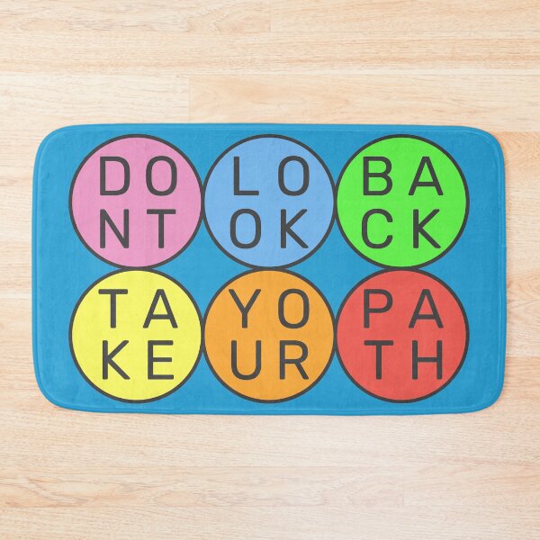 Item preview, Don't look back, take your path - Pastel colors rainbow 3x2 Circles - Dark text - Violet to red designed and sold by RainbowWordLand.