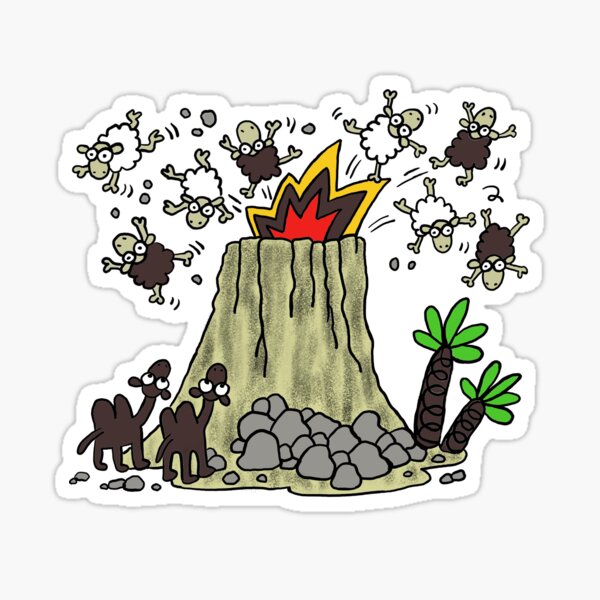 Volcán de Lanzarote Pegatina