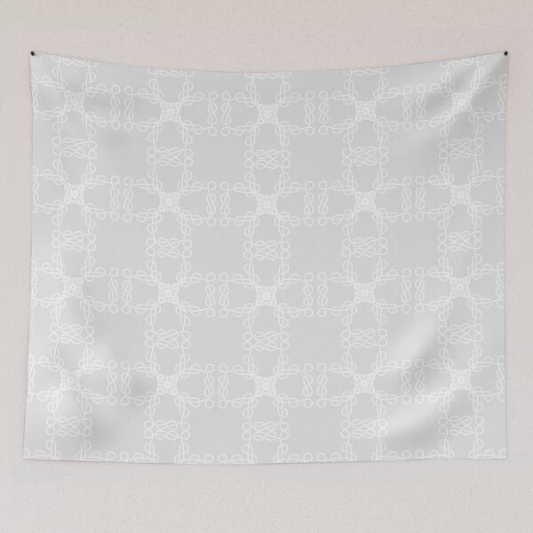 Item preview, Gray and White Faux Lace Pattern designed and sold by BeJolley.