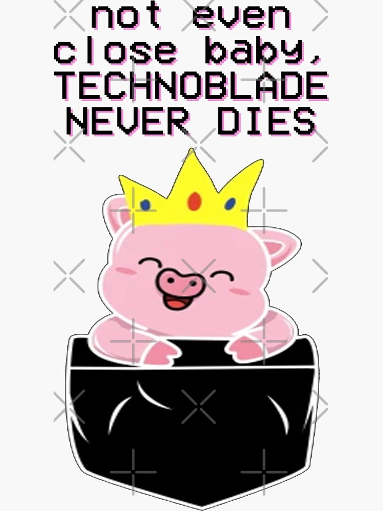 Technoblade Minecraft skin Sticker for Sale by lottedesigns