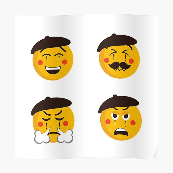 “Mime emojis” Poster for Sale by DaniBazz | Redbubble