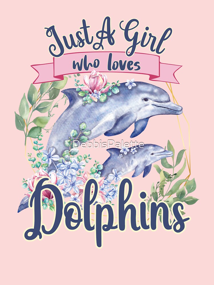 : Just A Girl Who Loves Dolphins Shirt Blue Dolphin Lover Long  Sleeve T-Shirt : Clothing, Shoes & Jewelry