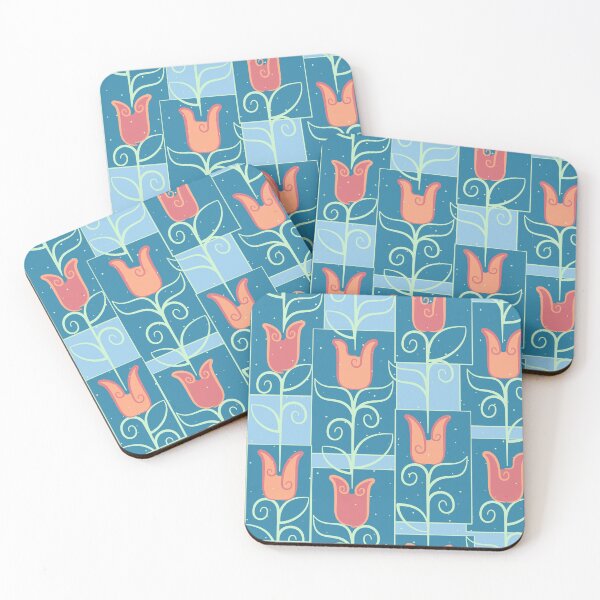 Item preview, Art Deco style Tulips with a vintage, retro feel designed and sold by FlamesandFrost.