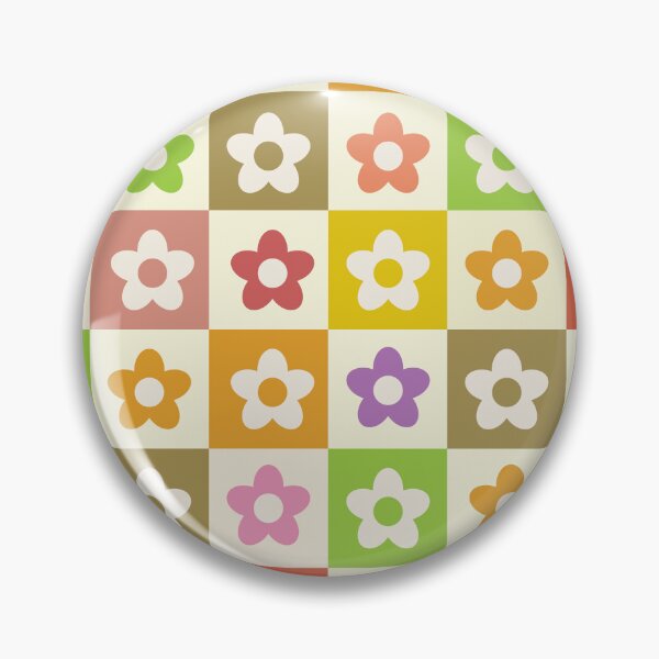 Item preview,  Cute  Colorful checkered retro simple flower pattern  designed and sold by Yasminepatterns .