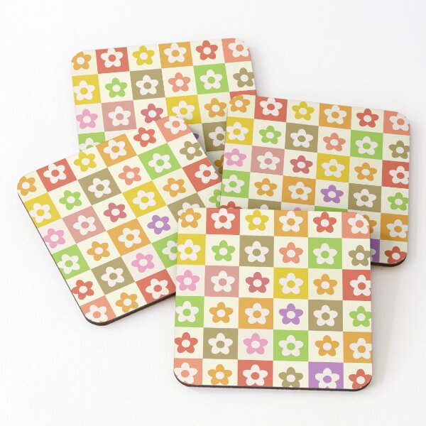 Item preview,  Cute  Colorful checkered retro simple flower pattern  designed and sold by Yasminepatterns .