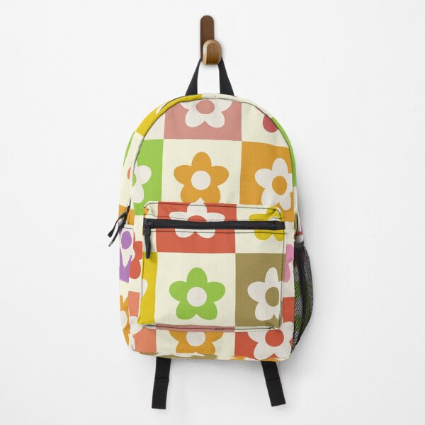 Item preview, Cute Colorful checkered retro simple flower pattern designed and sold by Yasminepatterns .