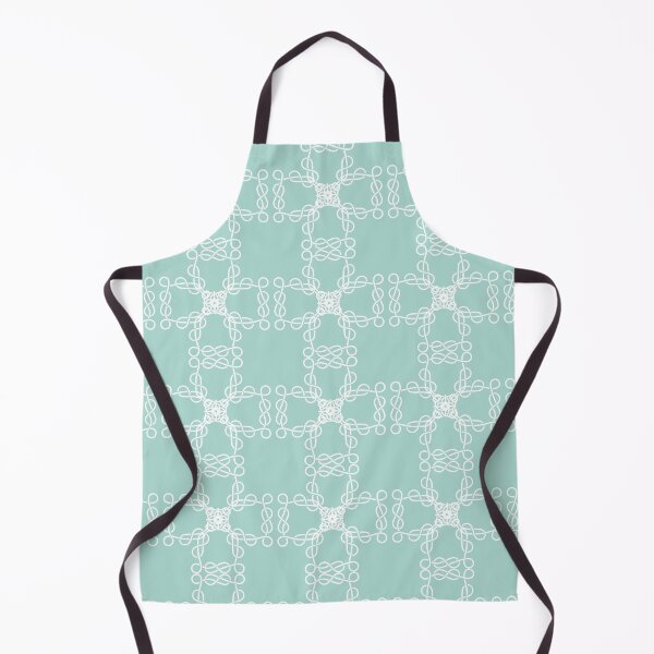 Item preview, Seafoam and White Faux Lace Pattern designed and sold by BeJolley.