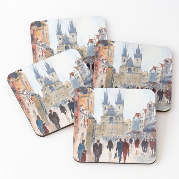 Item preview, walking in prague designed and sold by Truewatercolour by Angela.
