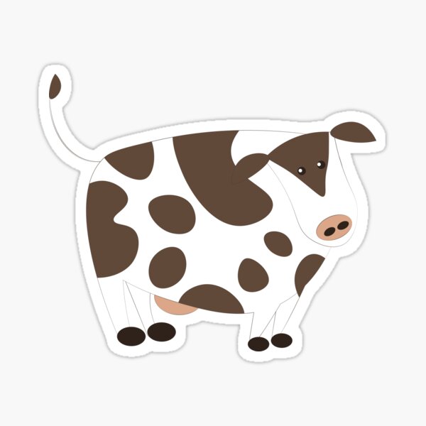 Cute Cow to the day of chocolate milk Sticker