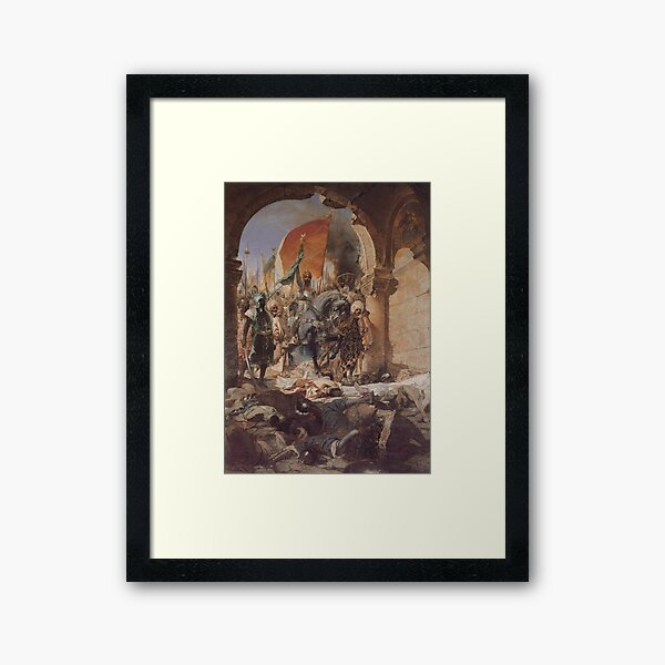 Ottoman Painting: Conquest of Constantinople 1453 Framed Art Print
