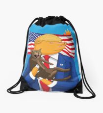 American Catastrophe Drawstring Bag