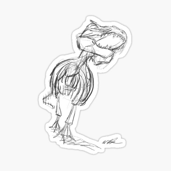 Tyrannosaurus Sketch Sticker
