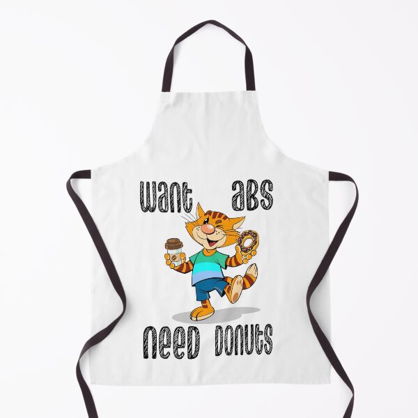 Item preview, Want Abs But Need Donuts - Cute Cat Design - Everyday Wisdom designed and sold by davidmurtagh.