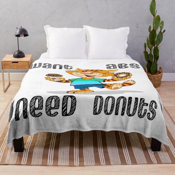 Item preview, Want Abs But Need Donuts - Cute Cat Design - Everyday Wisdom designed and sold by davidmurtagh.