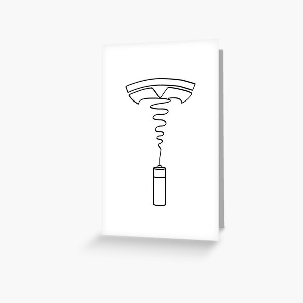 tesla battery chord Greeting Card