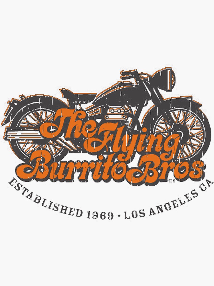 "flying burrito motor brothers 1969" Sticker for Sale by dwardwillifo