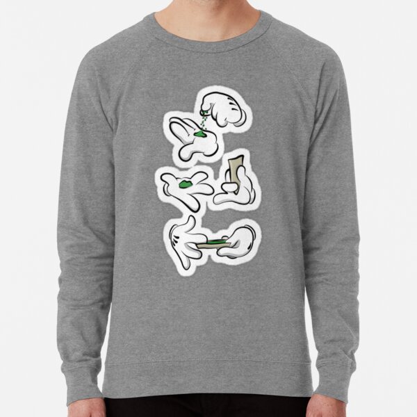 Mickey Mouse Hands Rock Paper Scissors Lightweight Sweatshirt for Sale by MyNameIsVZalaya Redbubble