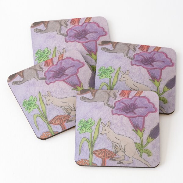 Item preview, Wallabies and flowers  designed and sold by kiera-maree.