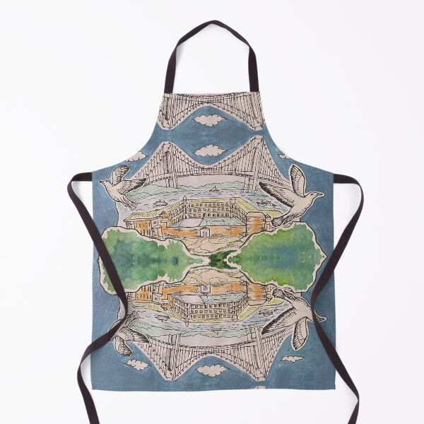 Item preview, Love Staten Island - Verrazzano Bridge and Fort Wadsworth drawing designed and sold by annanadlerart.