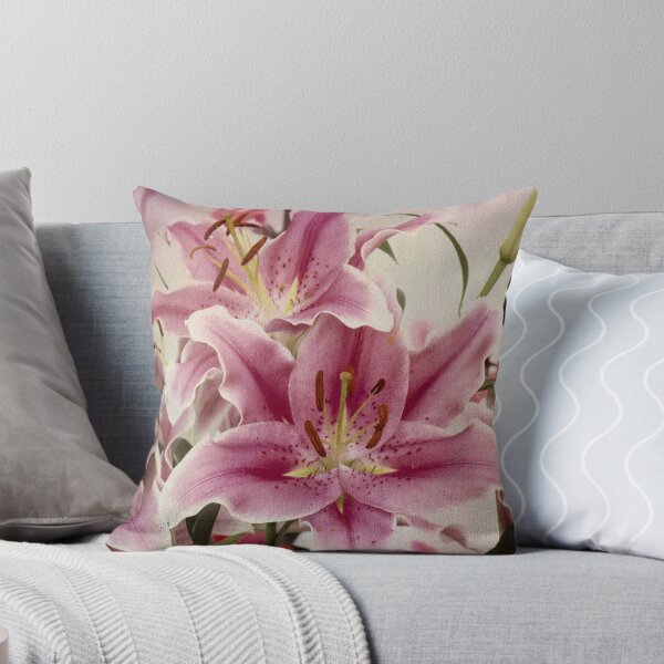 Item preview, Painted Pink Lily Flowers designed and sold by HappyLifeCreate.