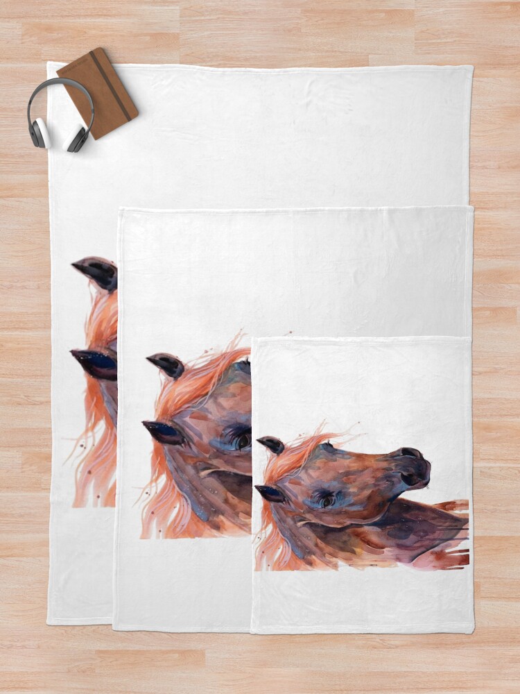 Alternate view of Horse Silhouette - Finch Throw Blanket