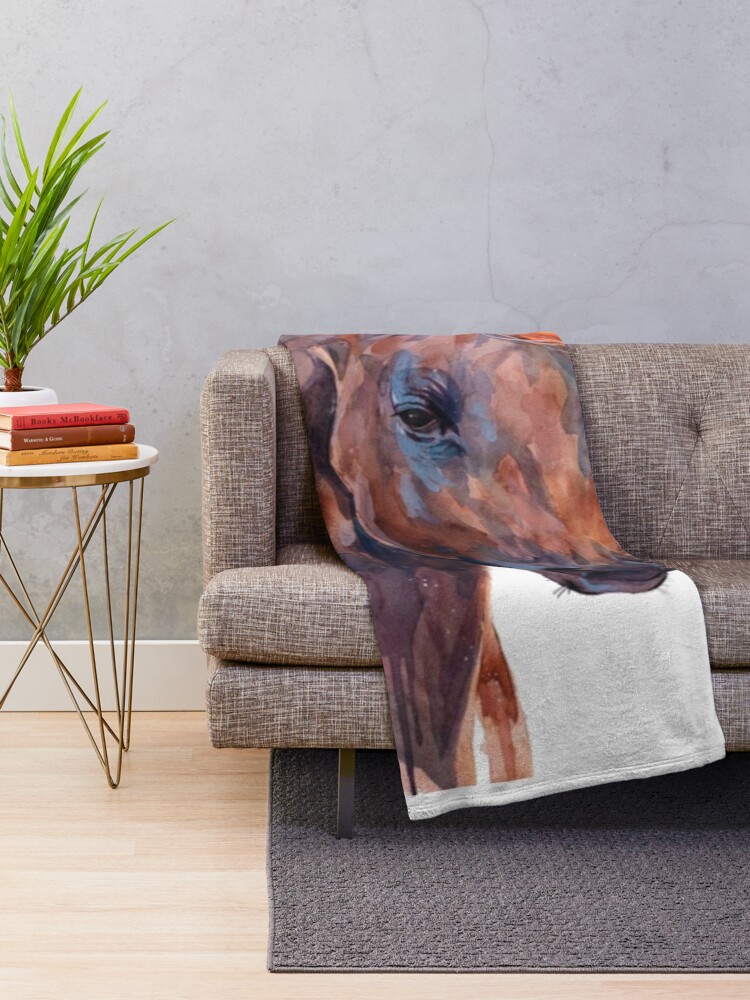 Alternate view of Horse Silhouette - Finch Throw Blanket