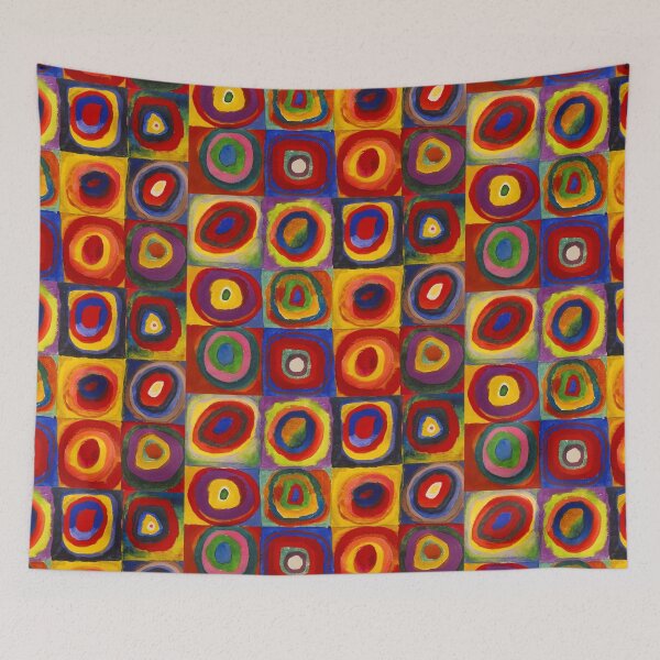 Item preview, Squares with Concentric Circles by Kandinsky designed and sold by vintageemporium.