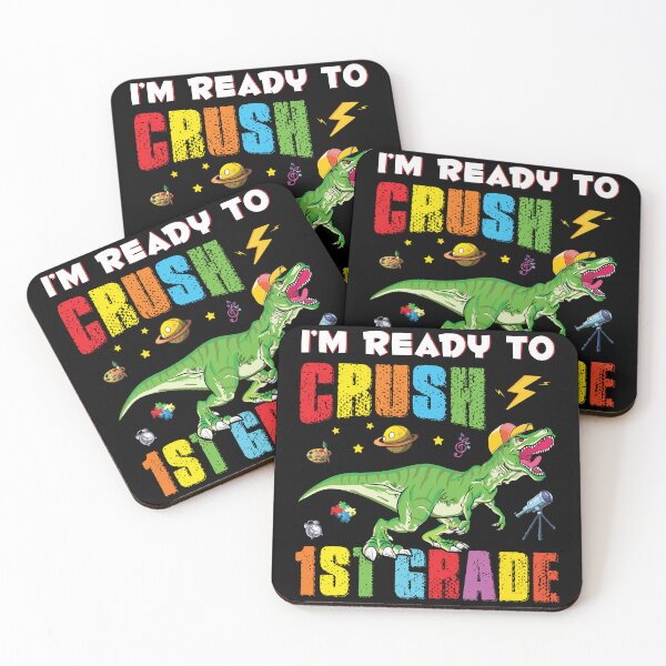 Item preview, I'm Ready To Crush 1st Grade Shirt Funny T rex Dinosaur Kids designed and sold by CREATIVE-TEE.