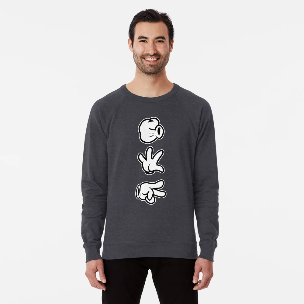 Mickey mouse rock paper scissors sweatshirt hot sale